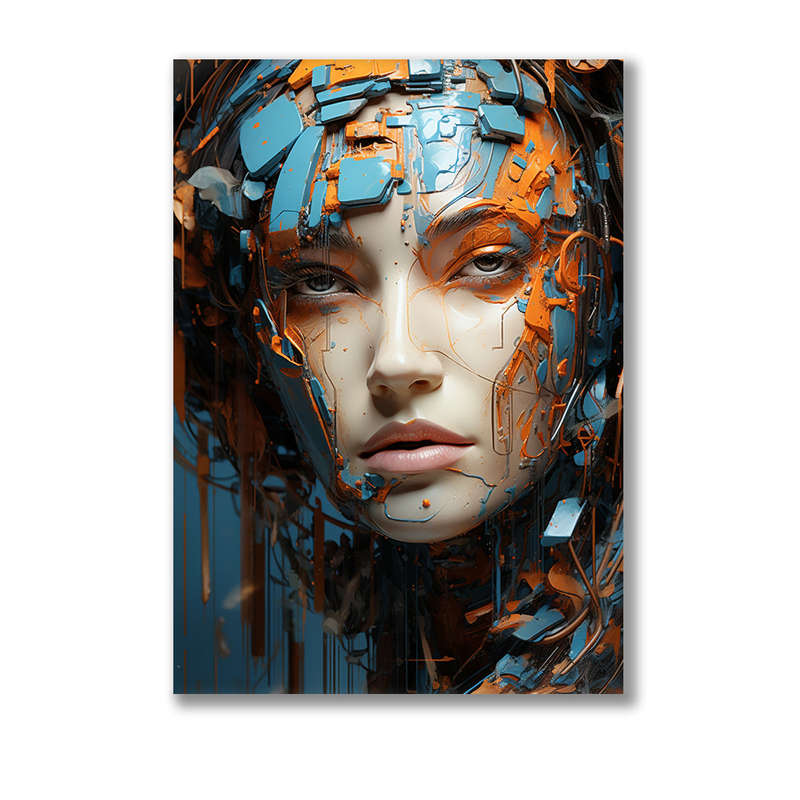 Canvas Wall Art: Vivid Reverie 4 - Abstract Portrait Canvas Print