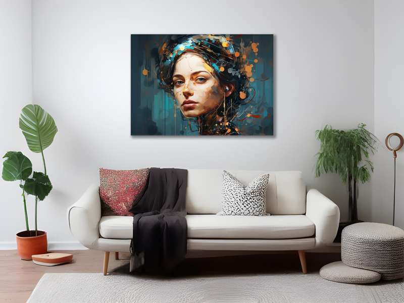 Canvas Wall Art: Cybernetic Muse Canvas Print