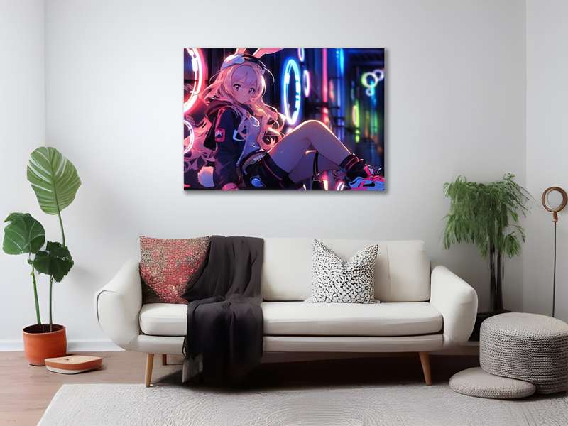 Canvas Wall Art: Neon Nights Canvas Print