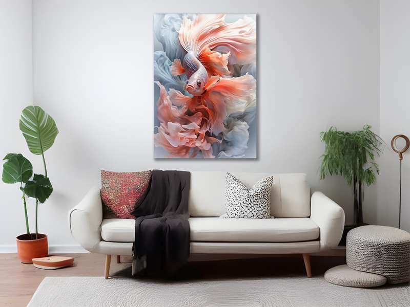 Canvas Wall Art: Aquatic Grace Canvas Print