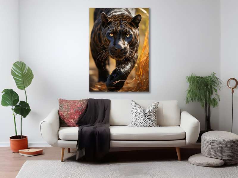 Canvas Wall Art: Midnight Panther Canvas Print