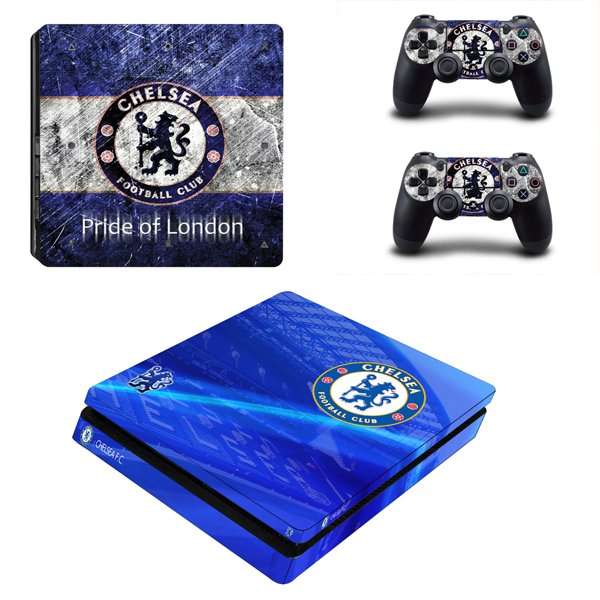 SkinNit Decal Sticker Skin For PS4 Slim: Chelsea FC