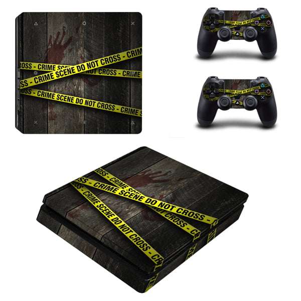 SkinNit Decal Sticker Skin For PS4 Slim: Crime Scene 2019