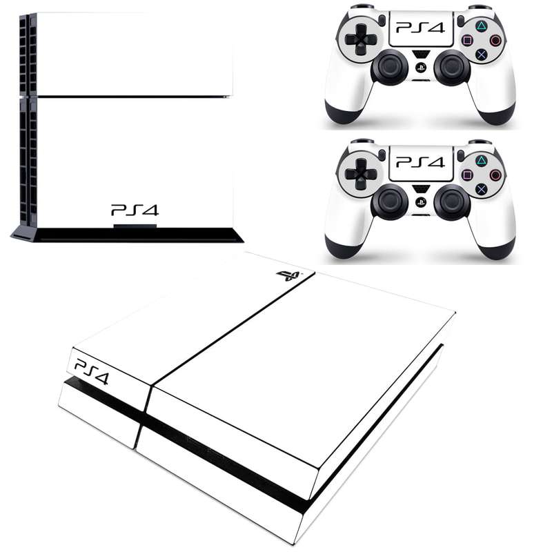 SkinNit Decal Sticker Skin For PS4: White 2019