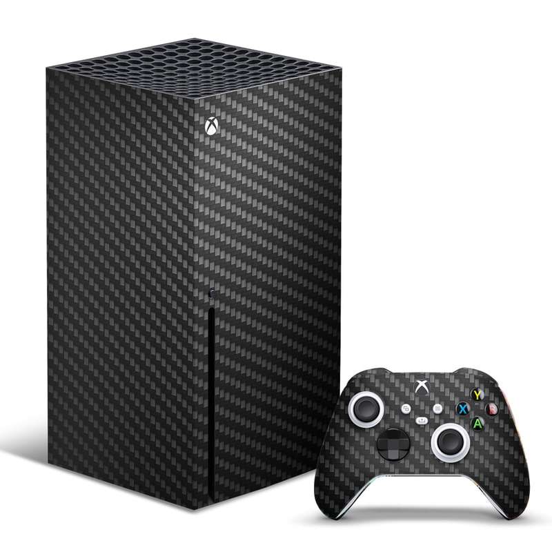 SkinNit Decal Sticker Skin For Xbox Series X: Carbon Fiber (Textured)