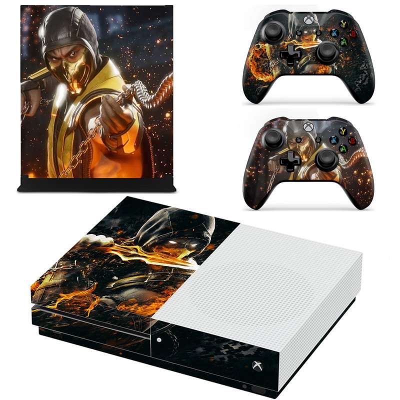 SkinNit Decal Sticker Skin For Xbox One S: Scorpion Fire