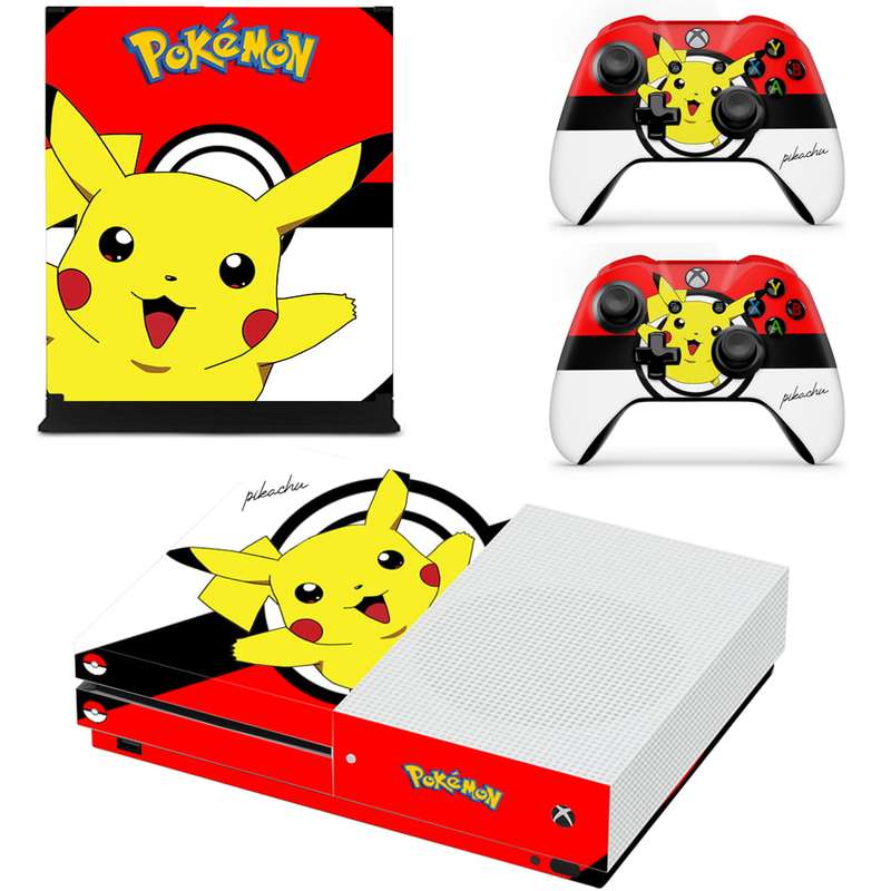 SkinNit Decal Sticker Skin For Xbox One S: Pikachu