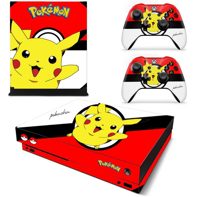 SkinNit Decal Sticker Skin For Xbox One X: Pikachu