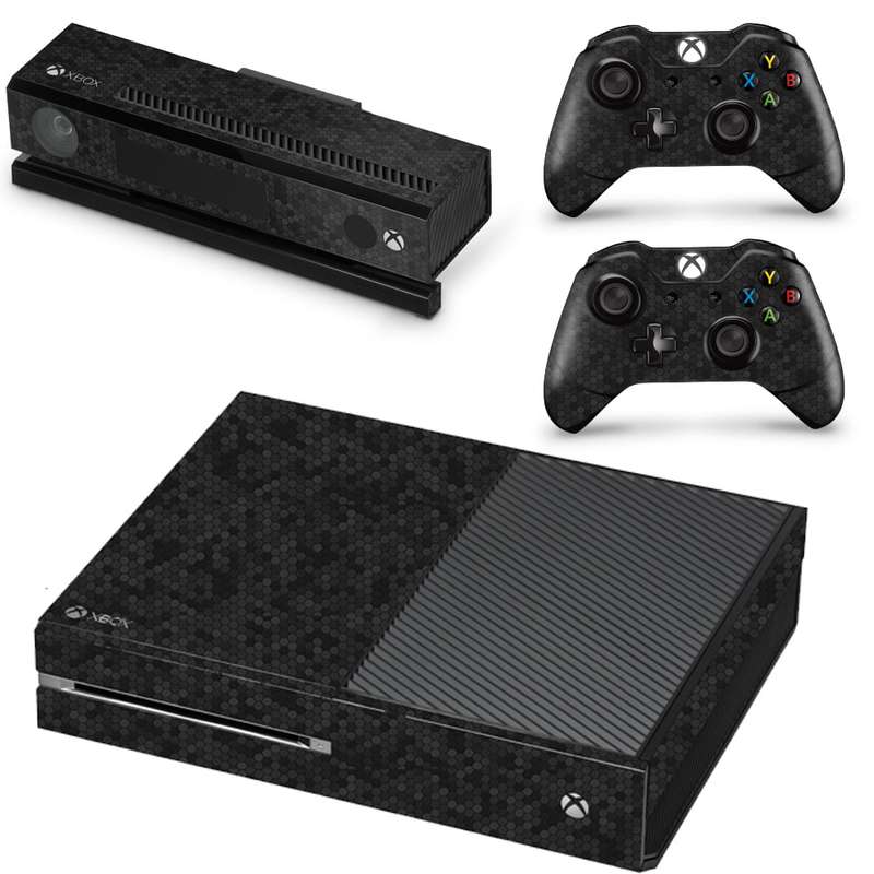 SkinNit Decal Sticker Skin For Xbox one: HoneyComb Black (Textured)
