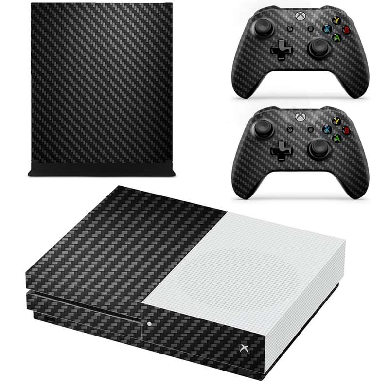 SkinNit Decal Sticker Skin For Xbox one S: Carbon Fiber (Textured)