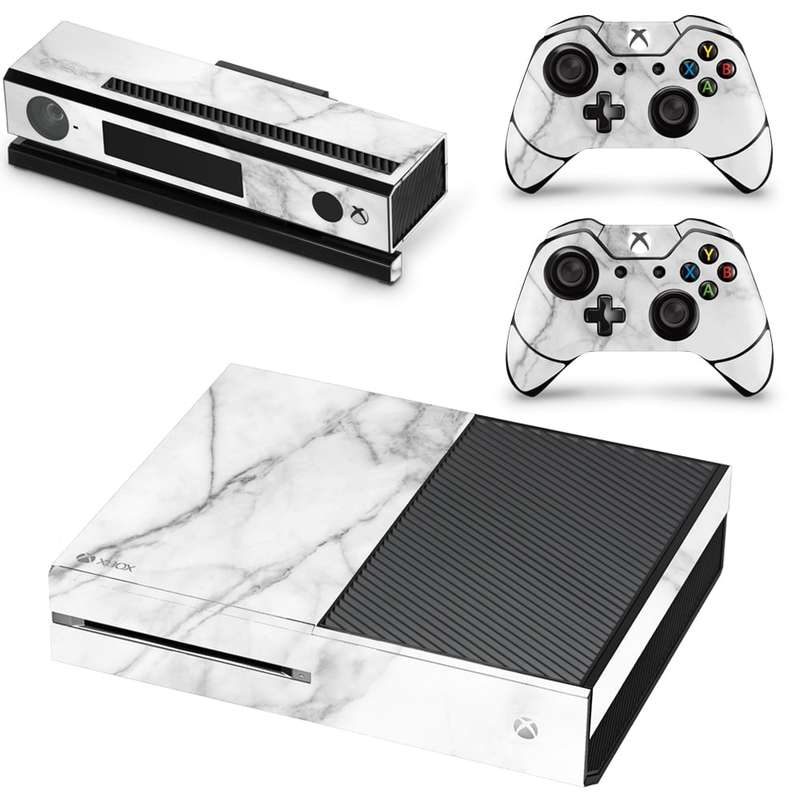 SkinNit Decal Sticker Skin For Xbox one: White Marble