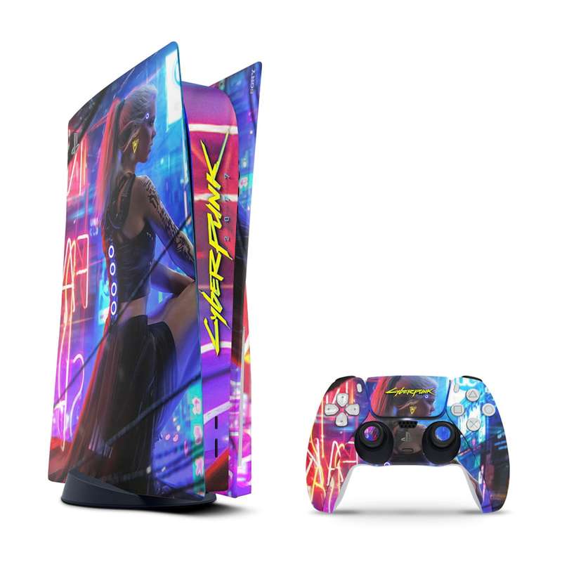 SkinNit Decal Sticker Skin For PS5: Cyberpunk
