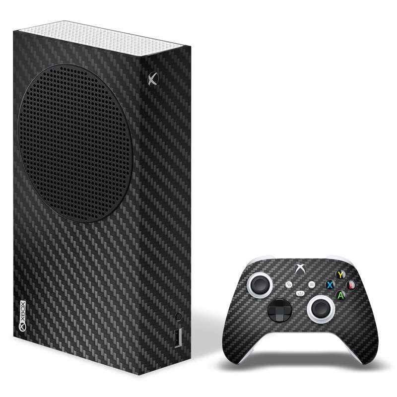 SkinNit Decal Sticker Skin For Xbox Series S: Carbon fiber (Textured)