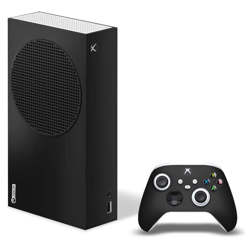 SkinNit Decal Sticker Skin For Xbox Series S: Matte Black