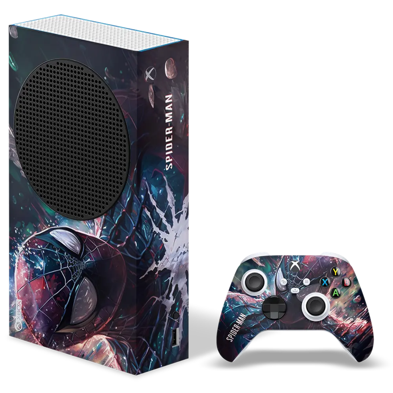 SkinNit Decal Sticker Skin For Xbox Series S: Spider-Man (Spider-Verse)
