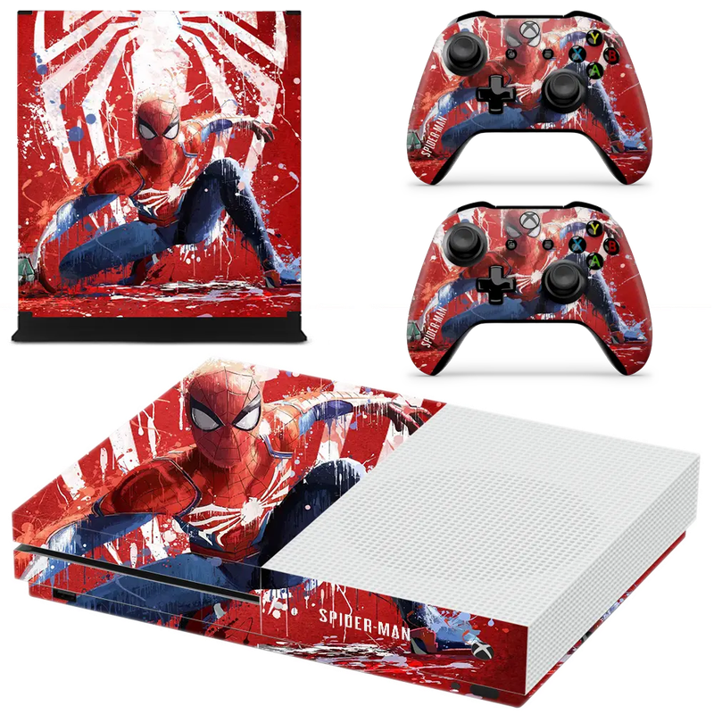 SkinNit Decal Sticker Skin For Xbox One S: Spider-Man