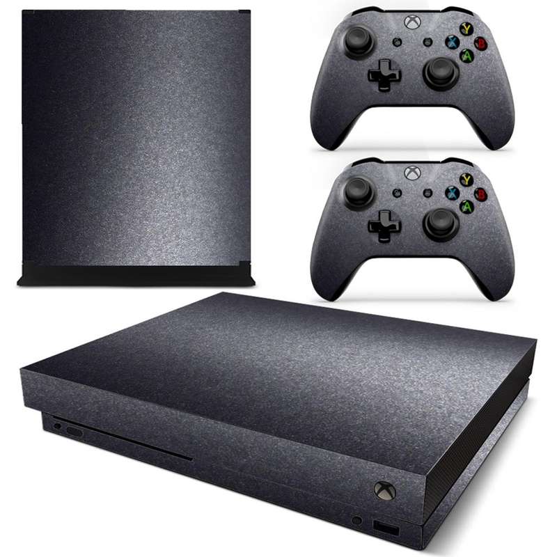 SkinNit Decal Sticker Skin For Xbox One X: Dark Grey