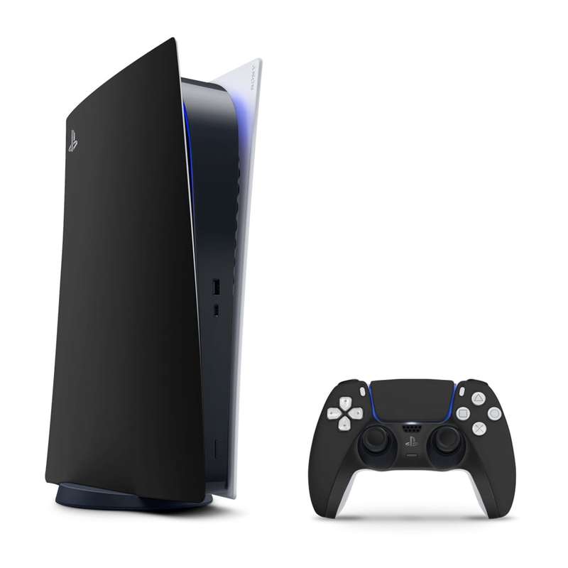 SkinNit Decal Sticker Skin For PS5 Digital (No Disk): Matte Black
