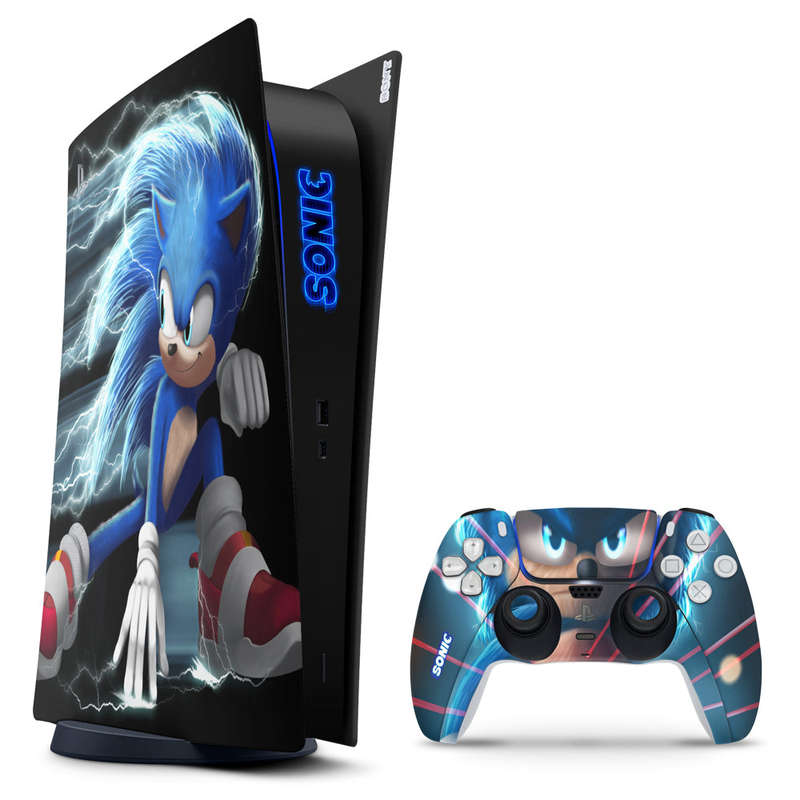 SkinNit Decal Sticker Skin For PS5 Digital (No Disk): Sonic