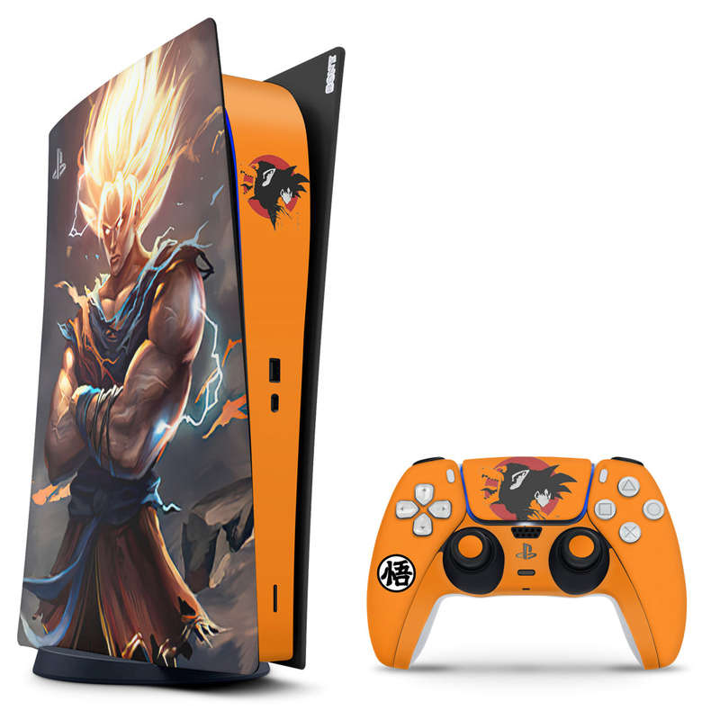 SkinNit Decal Sticker Skin For PS5 Digital (No Disk): Dragon Ball Z 2022