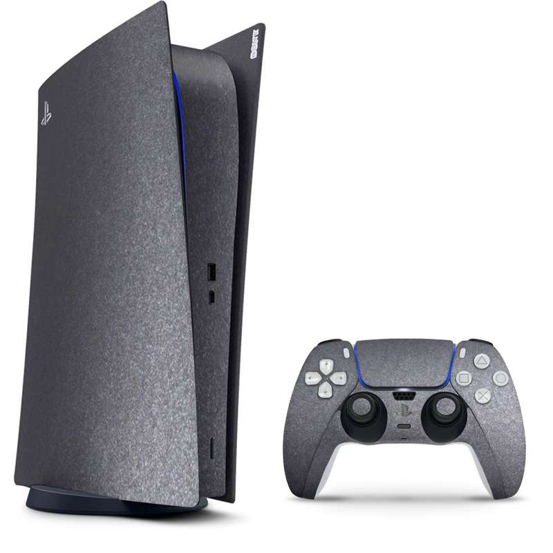 SkinNit Decal Sticker Skin For PS5 Digital (No Disk): Dark Grey