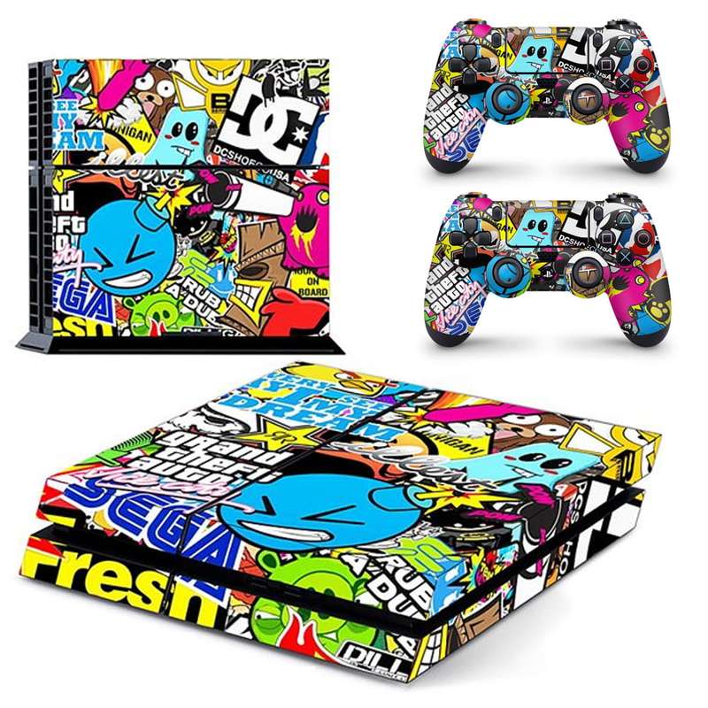 SkinNit Decal Sticker Skin For PS4: Sticker Bomb 2