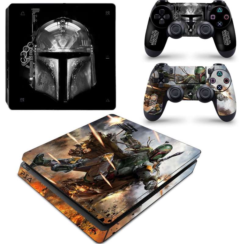 SkinNit Decal Sticker Skin For PS4 Slim: Mandalorian