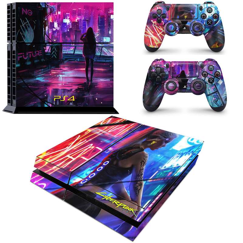 SkinNit Decal Sticker Skin For PS4: Cyberpunk