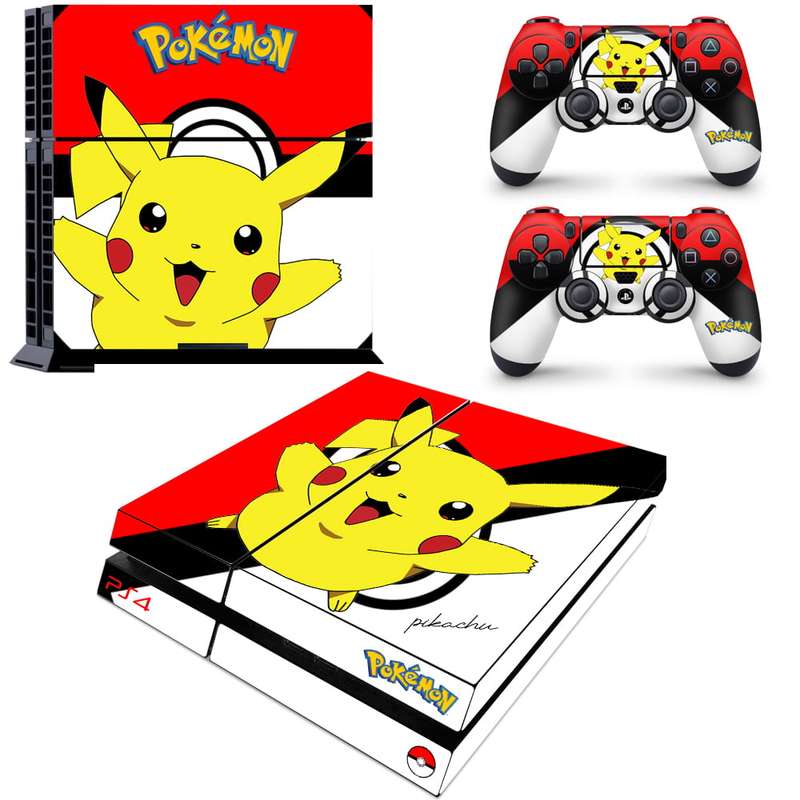 SkinNit Decal Sticker Skin For PS4: Pikachu