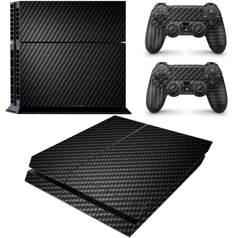 SkinNit Decal Sticker Skin For PS4: Carbon Fiber (Textured)