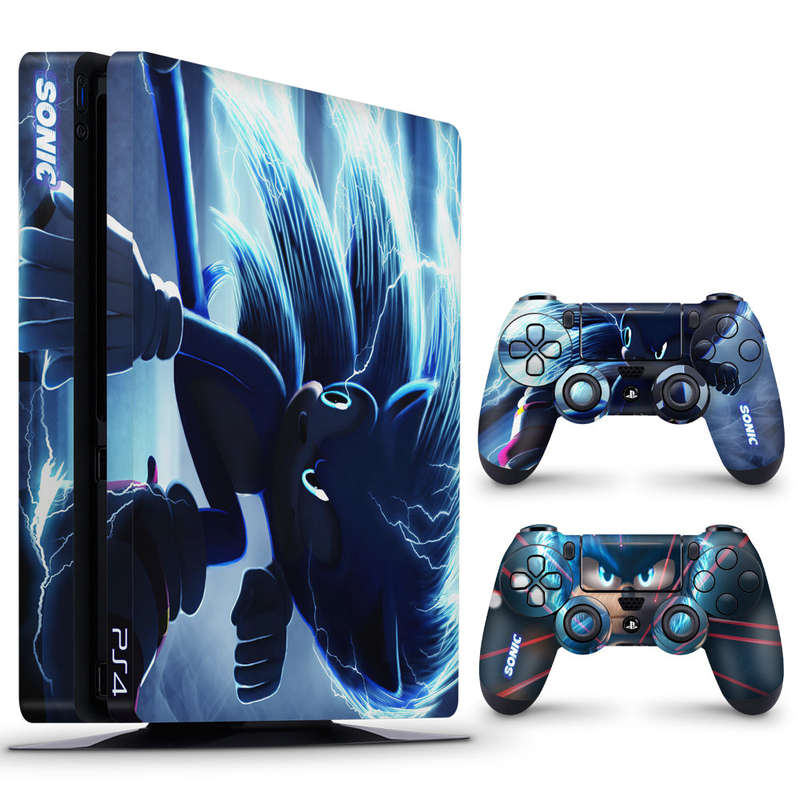 SkinNit Decal Sticker Skin for PS4 Slim: Sonic 2024
