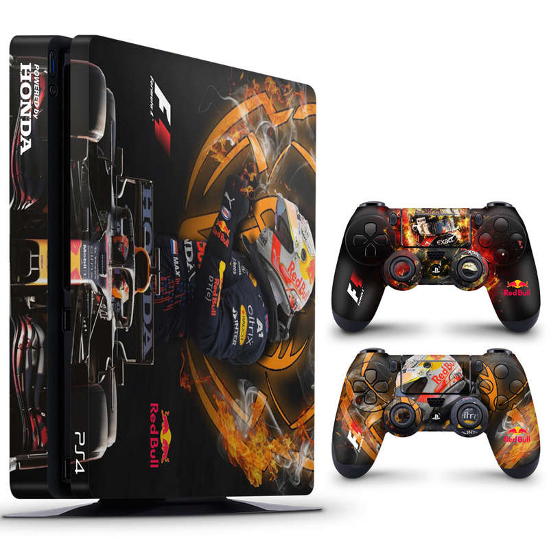 SkinNit Decal Sticker Skin For PS4 Slim: Formula 1
