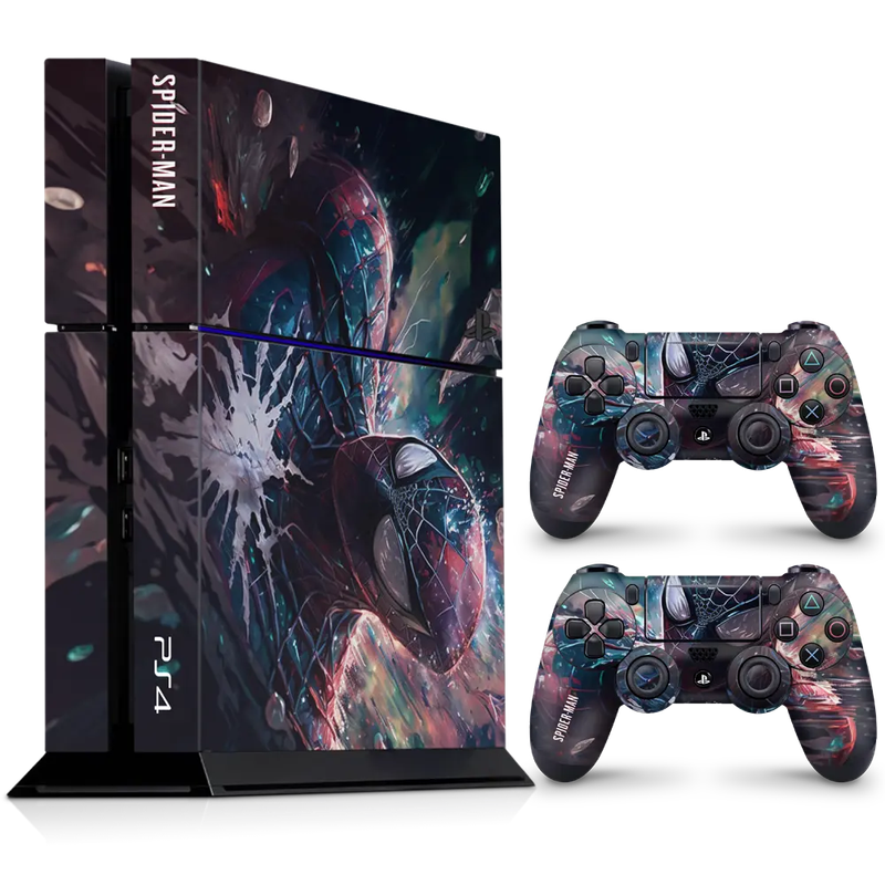 SkinNit Decal Sticker Skin For PS4: Spider-Man (Spider-Verse)