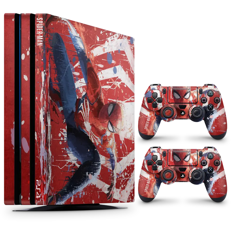 SkinNit Decal Sticker Skin For PS4 Pro: Spider-Man