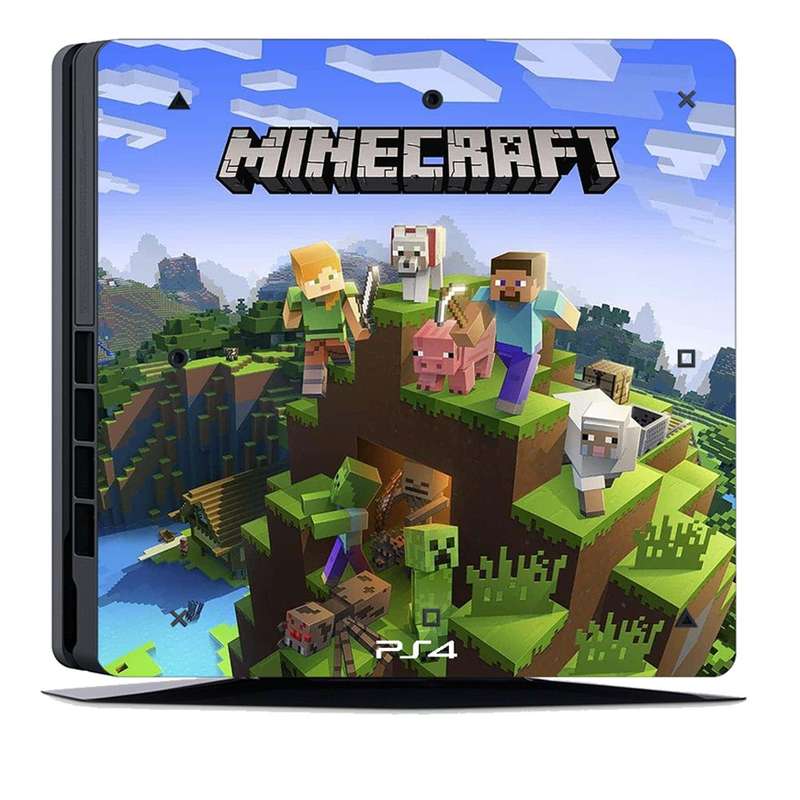 SkinNit Decal Sticker Skin For PS4 Slim: Minecraft