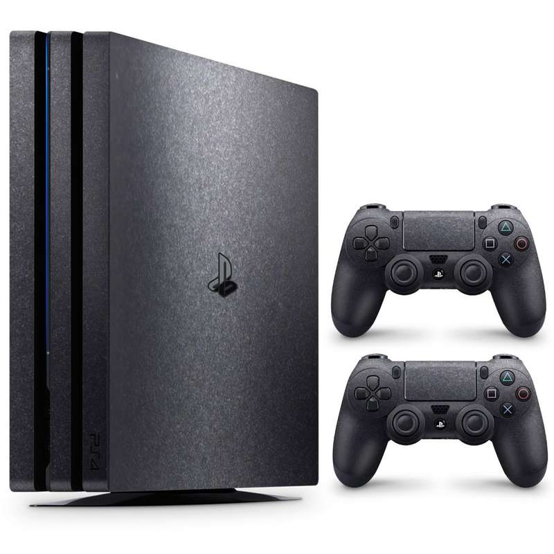 SkinNit Decal Sticker Skin For PS4 Pro: Dark Grey