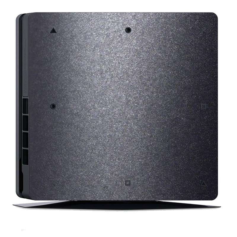 SkinNit Decal Sticker Skin For PS4 Slim: Dark Grey