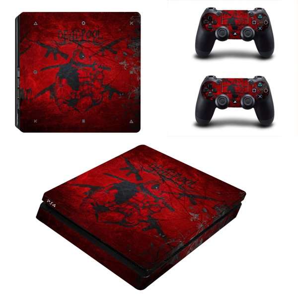 SkinNit Decal Sticker Skin For PS4 Slim: Deadpool 2017 (New Version)