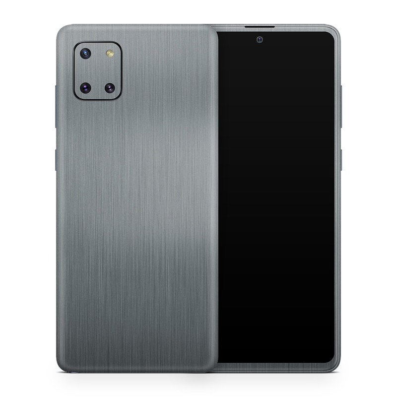 SkinNit Decal Sticker Skin Samsung Galaxy Note 10 Lite Brushed Aluminum (Decal Skin)