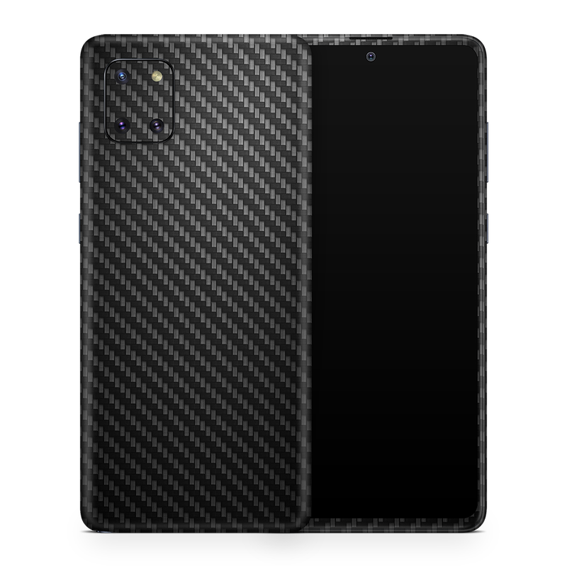 SkinNit Decal Sticker Skin Samsung Galaxy Note 10 Lite Carbon Fiber Black (Decal Skin)