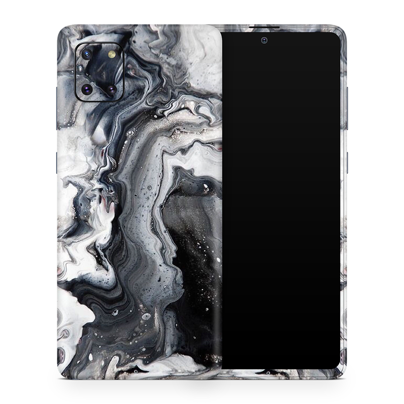 SkinNit Decal Sticker Skin Samsung Galaxy Note 10 Lite Marble White Desert (Decal Skin)