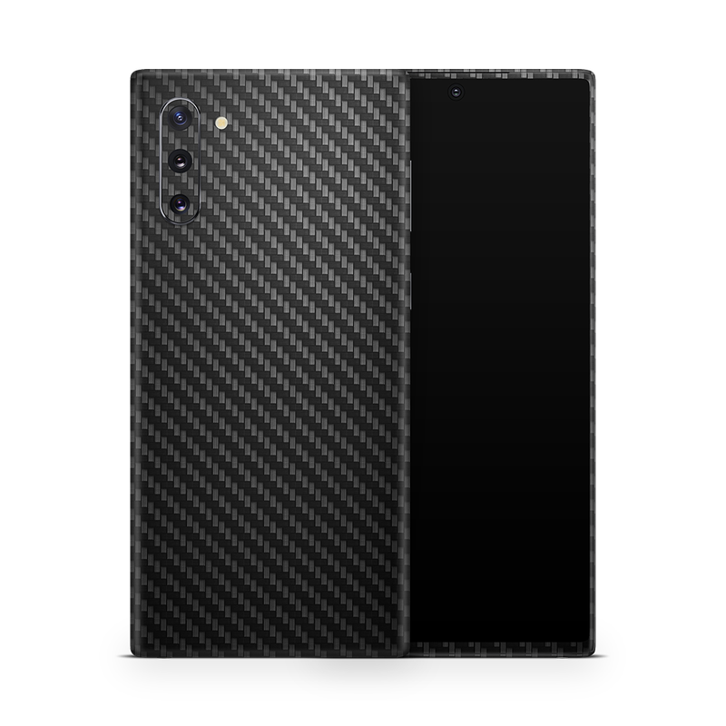 SkinNit Decal Sticker Skin Samsung Galaxy Note 10 Plus Carbon Fiber Black (Decal Skin)