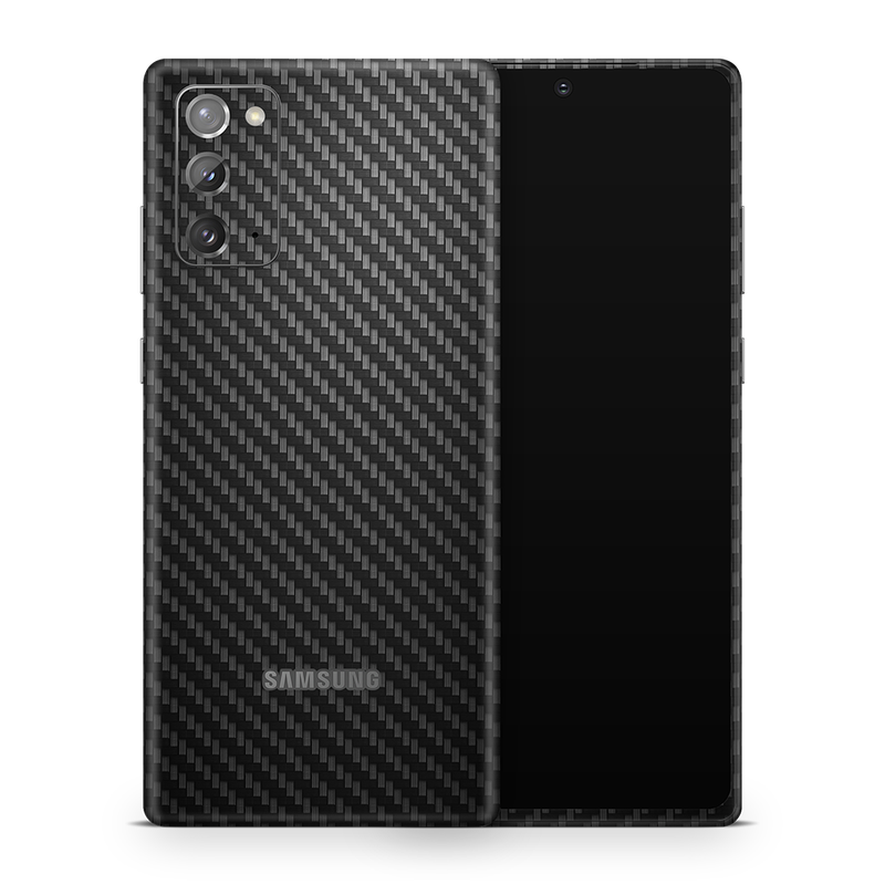 SkinNit Decal Sticker Skin Samsung Galaxy Note 20 Carbon Fiber Black (Decal Skin)