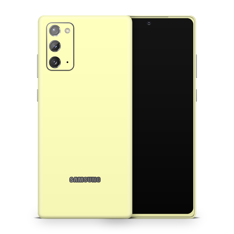 SkinNit Decal Sticker Skin Samsung Galaxy Note 20 Pastel Yellow (Decal Skin)