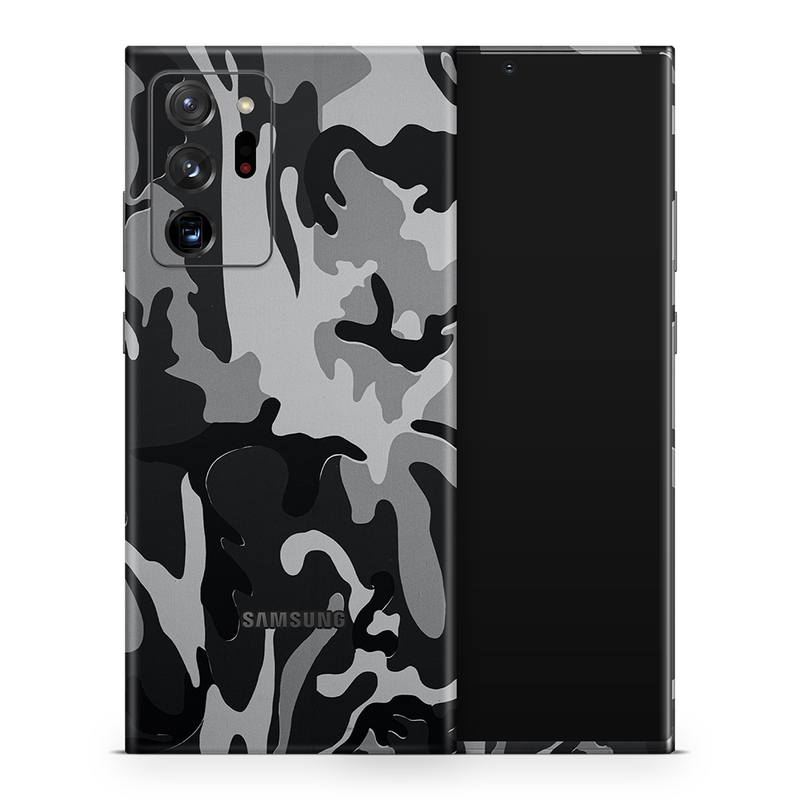 SkinNit Decal Sticker Skin Samsung Galaxy Note 20 Ultra Camo Snow (Decal Skin)