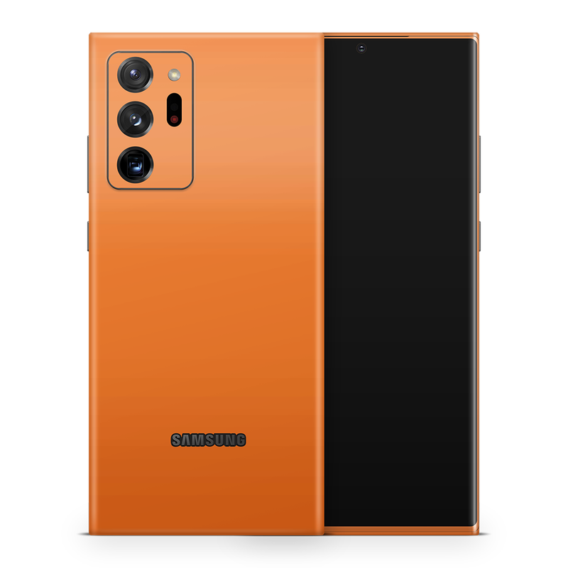 SkinNit Decal Sticker Skin Samsung Galaxy Note 20 Ultra Orange (Decal Skin)