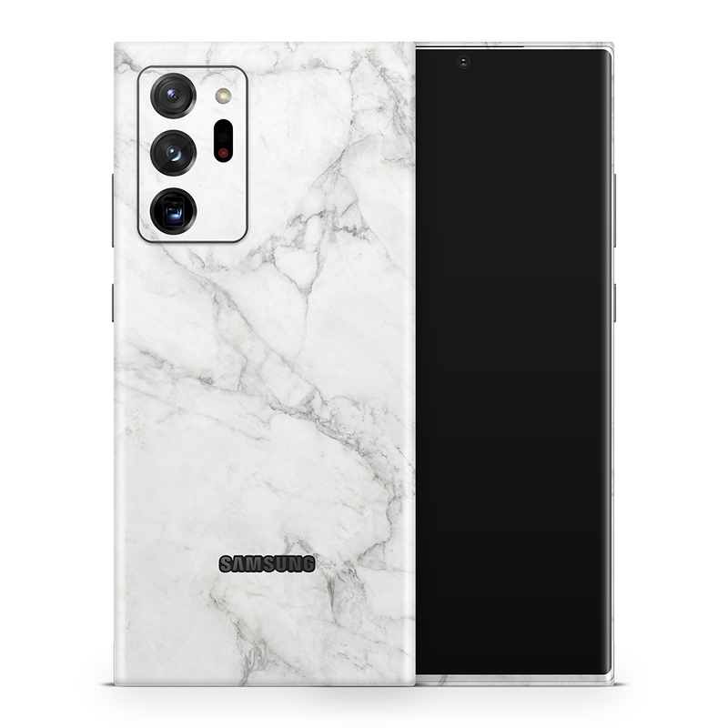 SkinNit Decal Sticker Skin Samsung Galaxy Note 20 Ultra Marble White (Decal Skin)