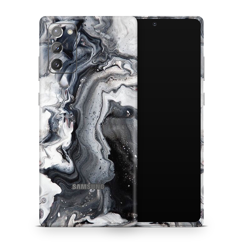 SkinNit Decal Sticker Skin Samsung Galaxy Note 20 Marble White Desert (Decal Skin)