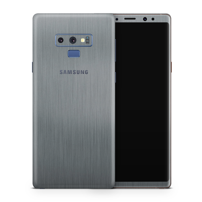 SkinNit Decal Sticker Skin Samsung Galaxy Note 9 Brushed Aluminum (Decal Skin)