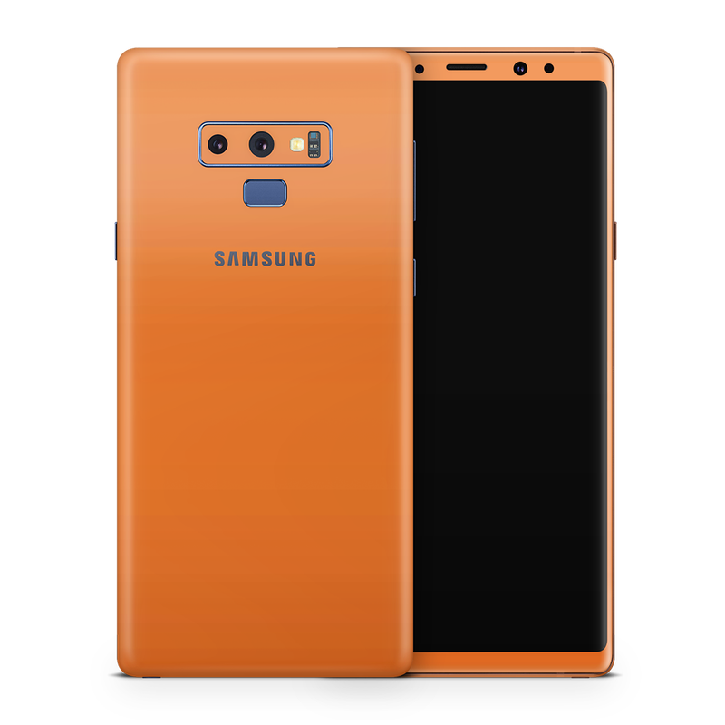 SkinNit Decal Sticker Skin Samsung Galaxy Note 9 Orange (Decal Skin)
